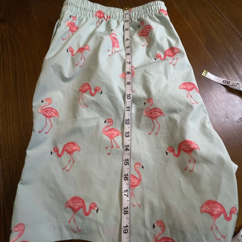 Wave Zone lined Swim Trunks sea foam green  with flamingos size XXL‎